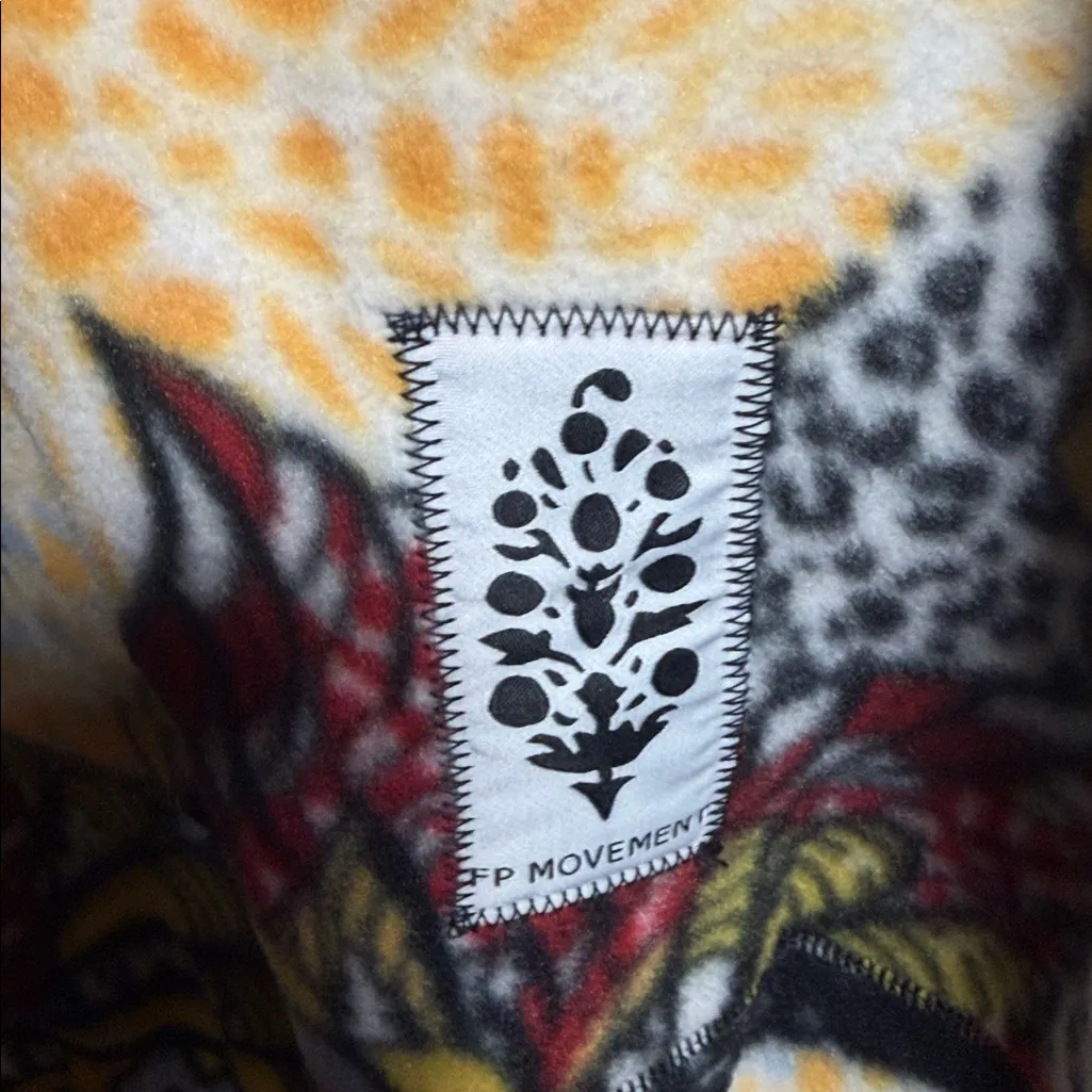 Free People Movement Wild and Free Printed Fleece Pullover Hoodie - Image 9