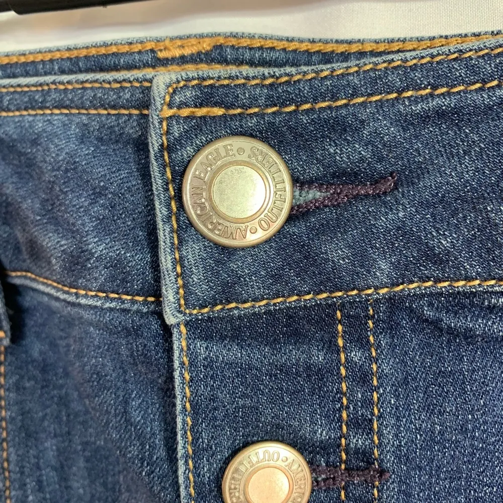 American Eagle denim, button down, mini skirt size 6 - Image 4