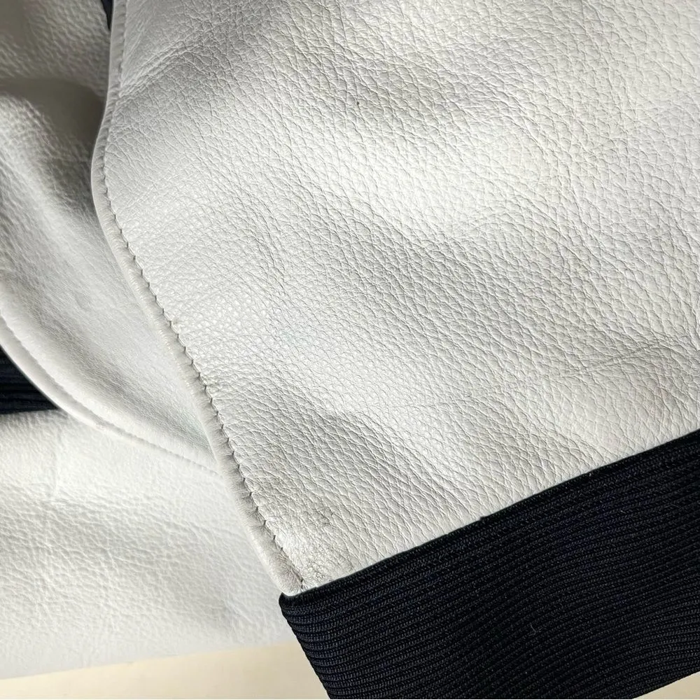 ROOTS CANADA White leather Jacket USA Team 2006 Paralympics Size Small RARE - Image 10