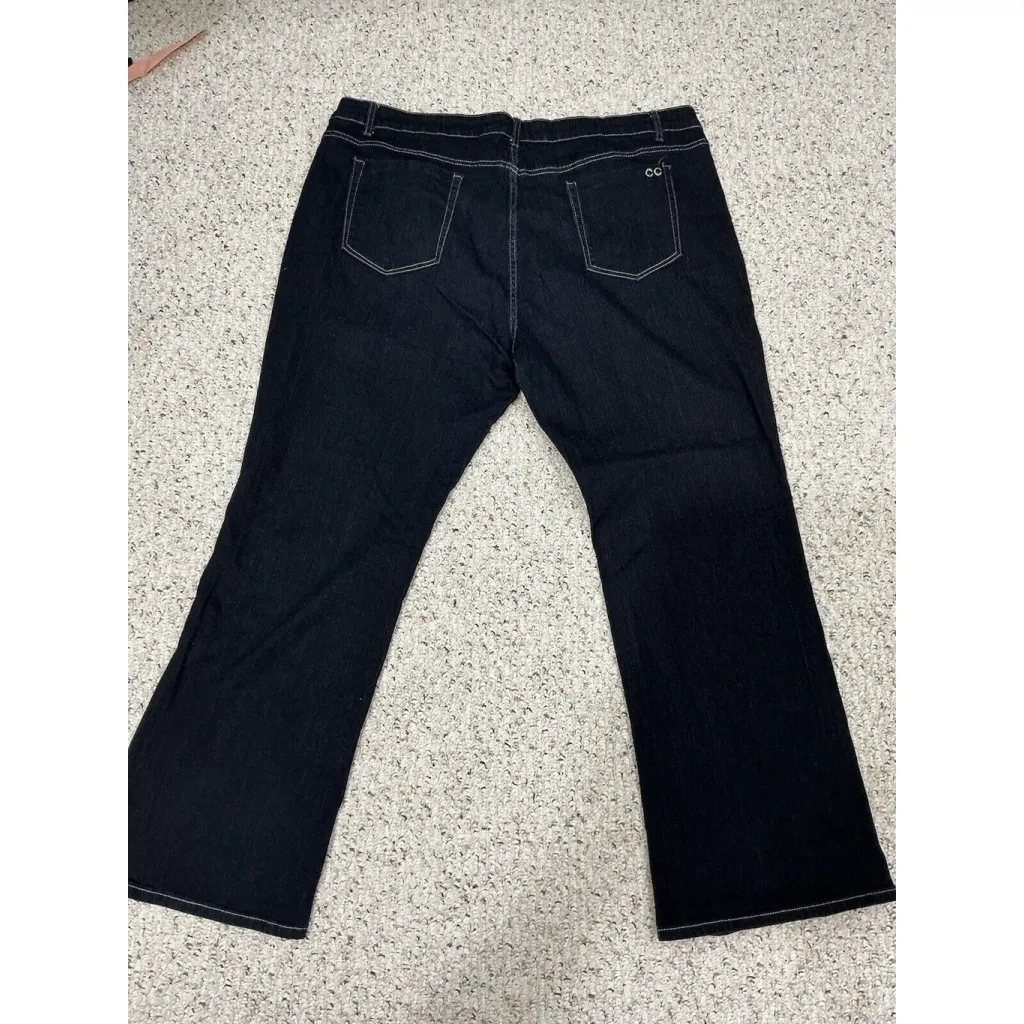 Womans Chic Denim Designed To Fit Midrise Boot Leg Blue Jeans 22 S Size undefined - Image 6