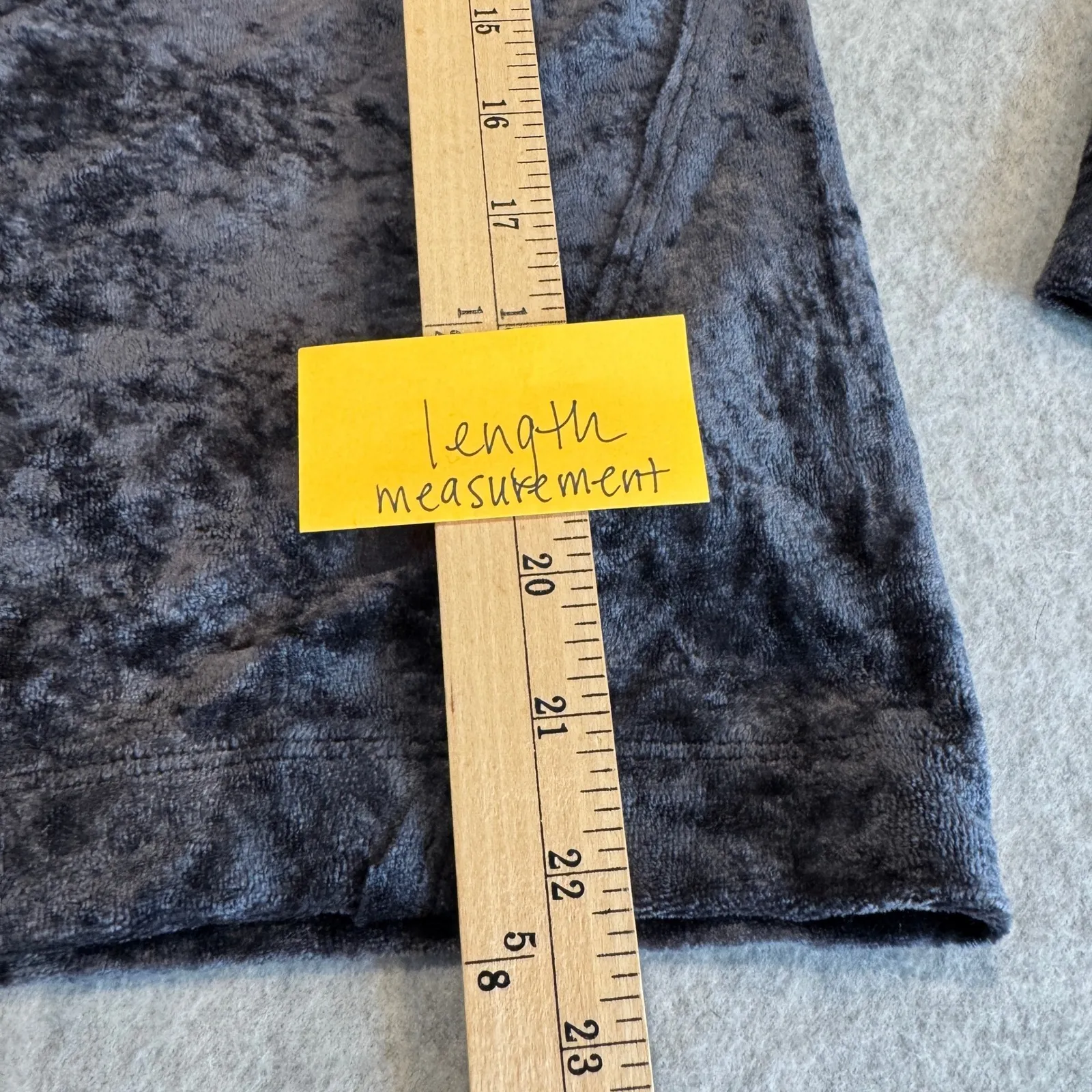 Free People Crushed Velvet Long Sleeve Crew Neck Sweatshirt Top Gray Womens XS - Image 11