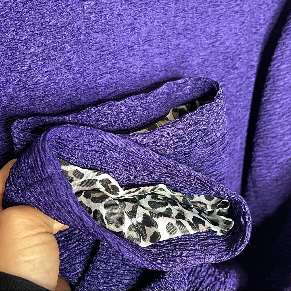 Chico's Textured Single Button Zipper Blazer Jacket (Royal Purple) - 1 (medium) - Image 8