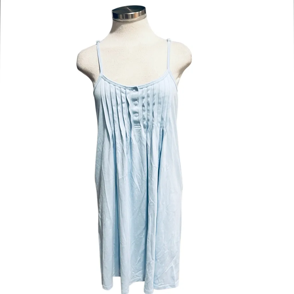 LAKE Maternity Pima Pleat Neck Nightgown in French Blue Size Small NWOT - Image 3