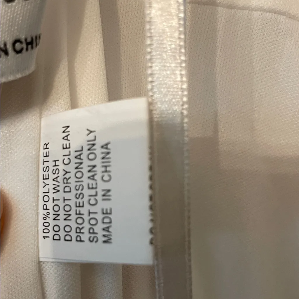 NWT Mac Duggal One Shoulder Double Strap Satin White Gown Size 2 - Image 9