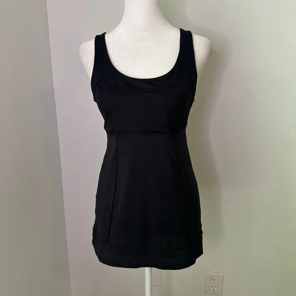 Lululemon Run Tame Me black pinstripe sleeveless tank top - Image 2