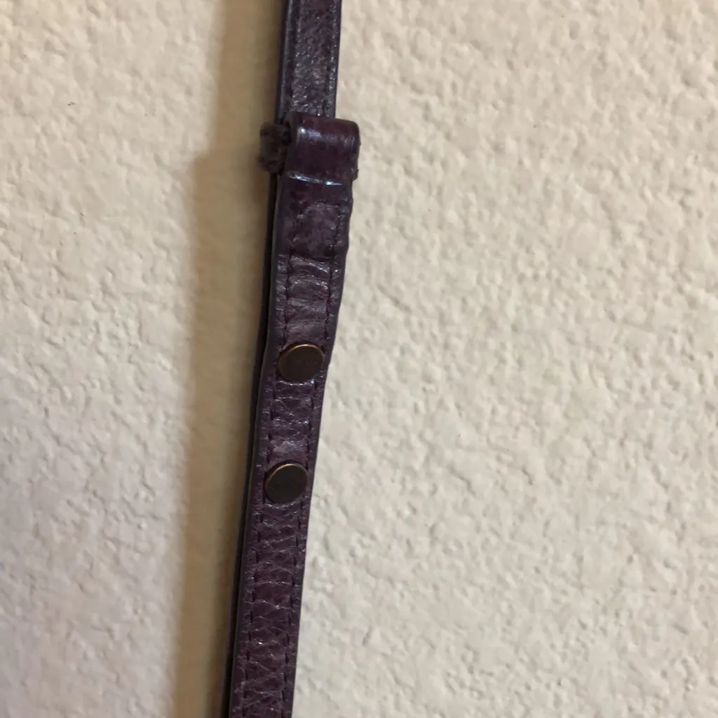 Botkier plum purple crossbody bag  with zippers and‎ studs - Image 10