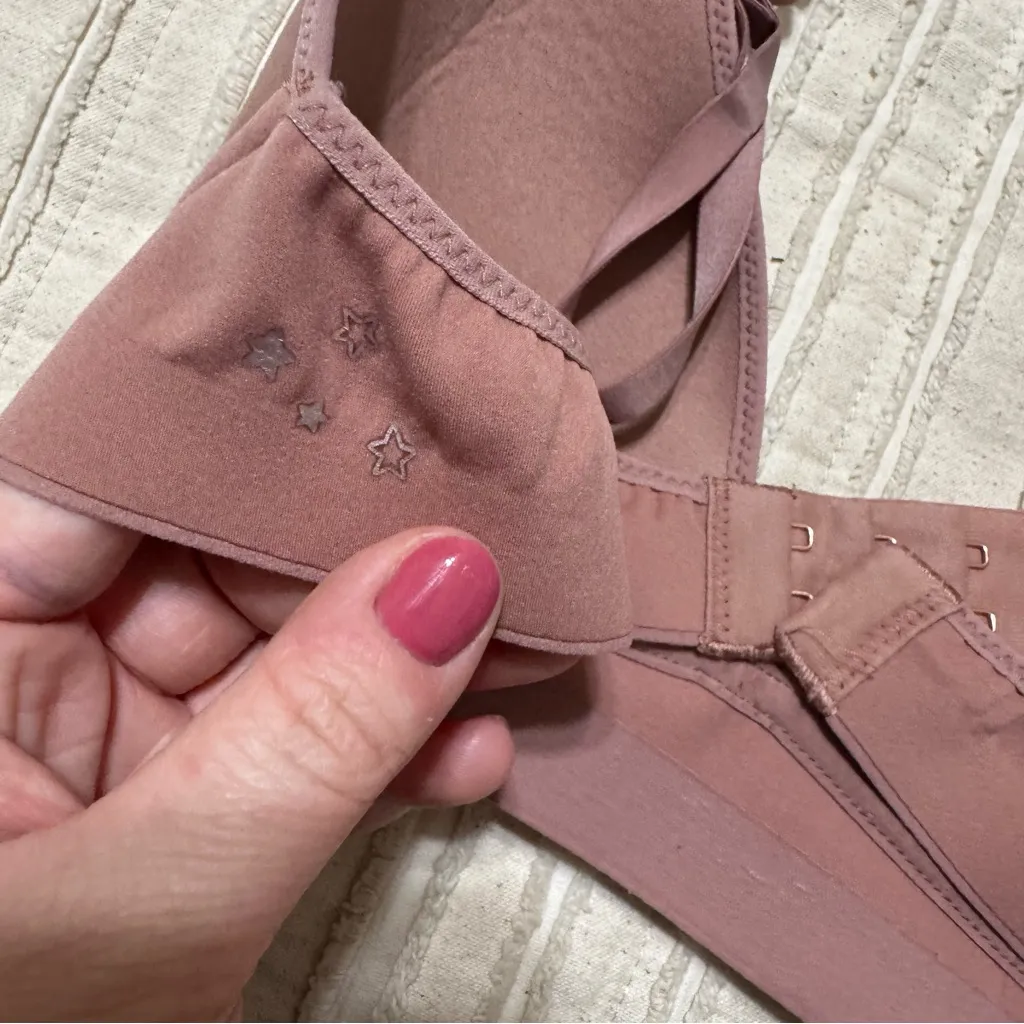 Aerie Real Me Full Coverage Wireless Bra Dusty Rose - Image 3