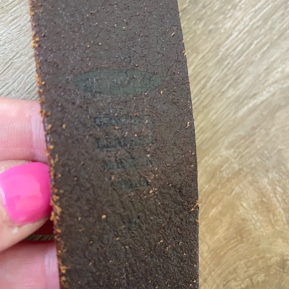 Old Navy Brown Genuine Leather Belt Studded Embossed Western Boho Belt ~ Size S - Image 8