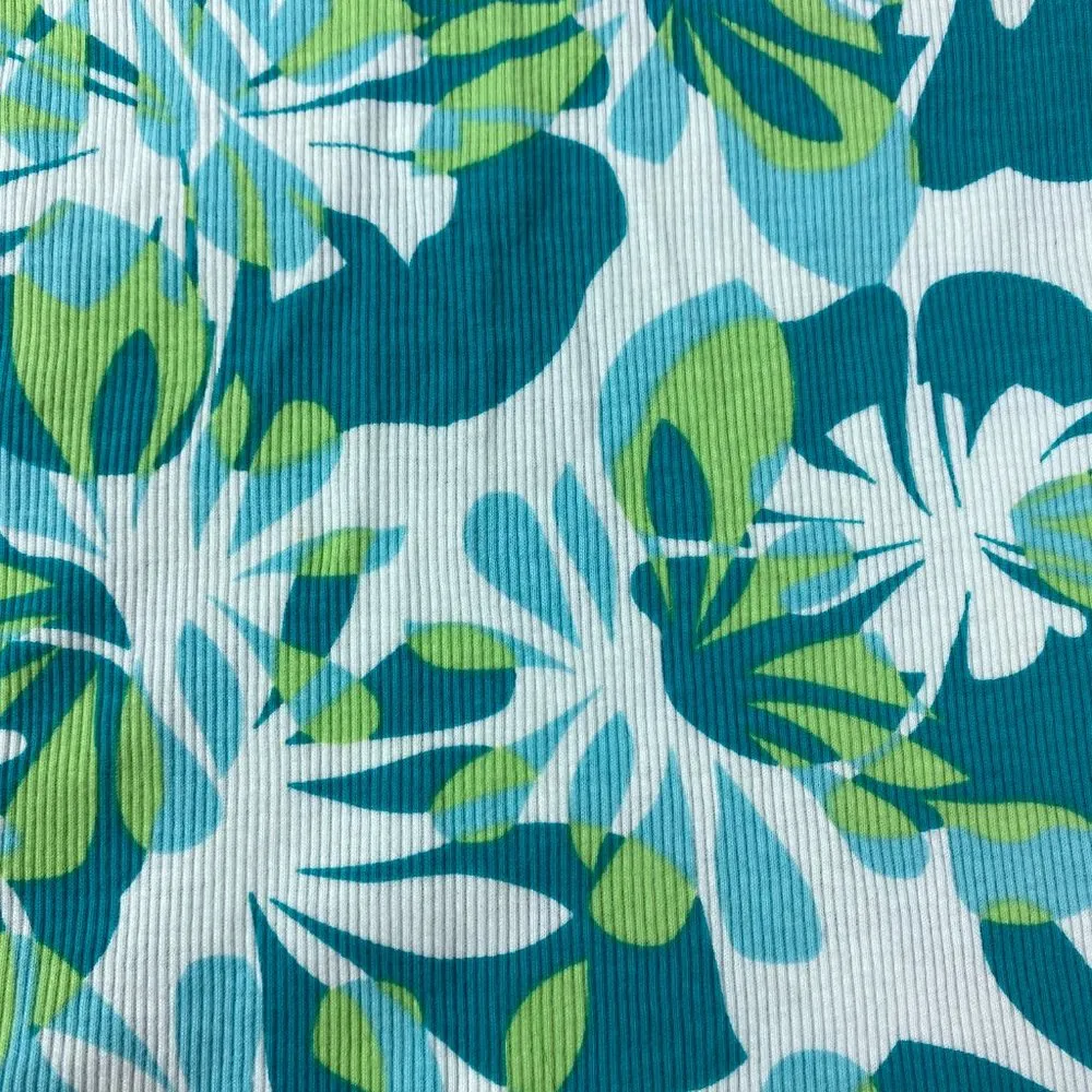 New York and Company Blue Tropical Vibes Tank Size M - Image 5