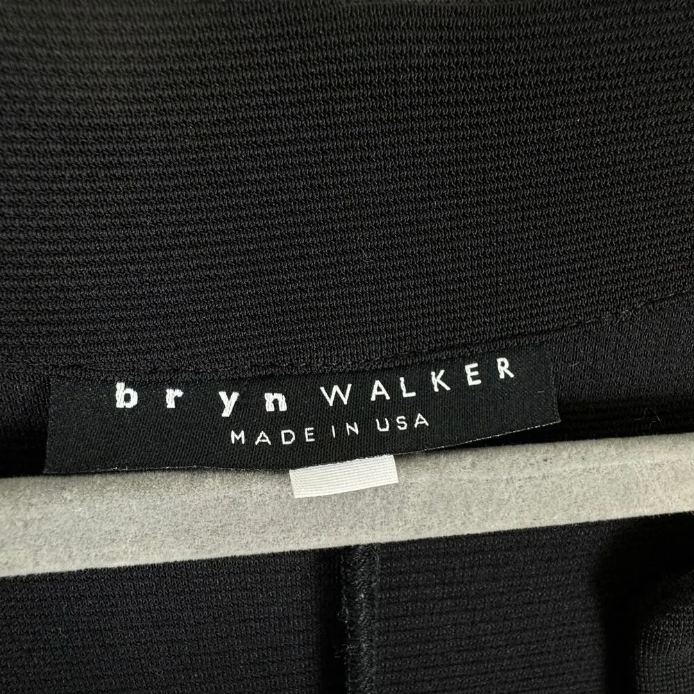 Brynn Walker Black Open Heavy Knit Waist Tie Duster Vest Made In USA Size S - Image 4