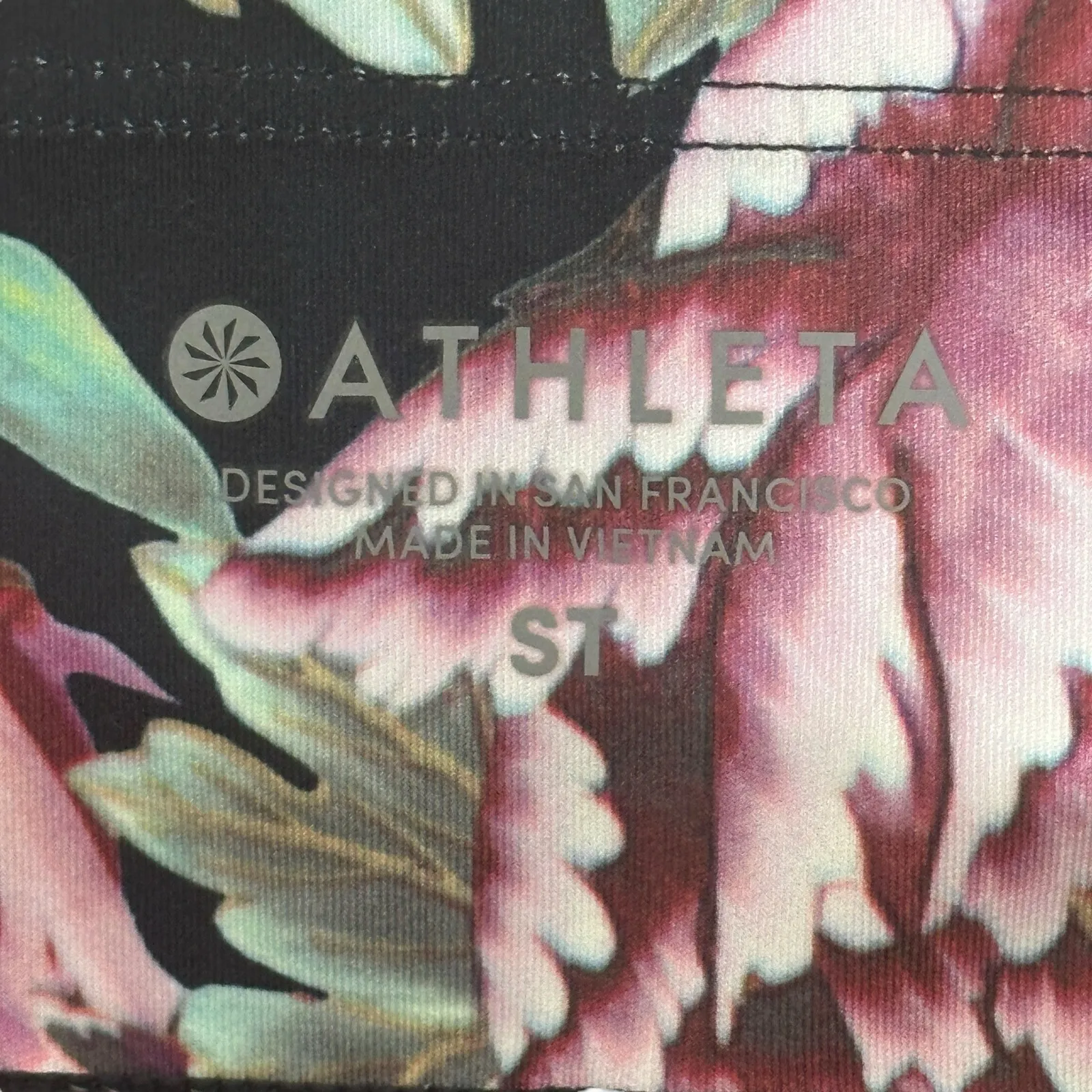 Athleta Run Free Leggings Womens S Pink Floral High Rise Stretch Athleisure - Image 7