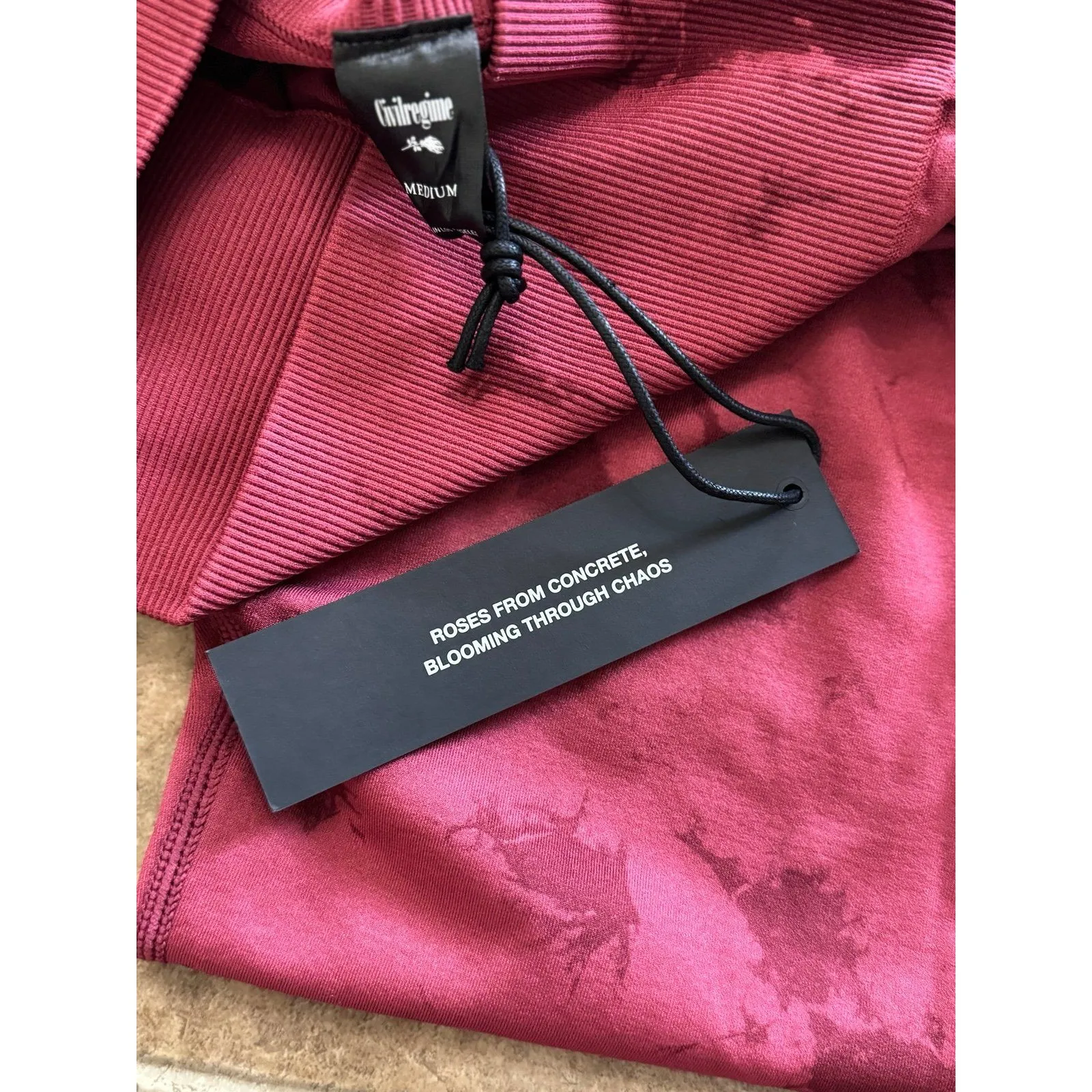 Civil Regime Blush Red Reaper Wash Kelly Seamless Leggings Size Medium - Image 12