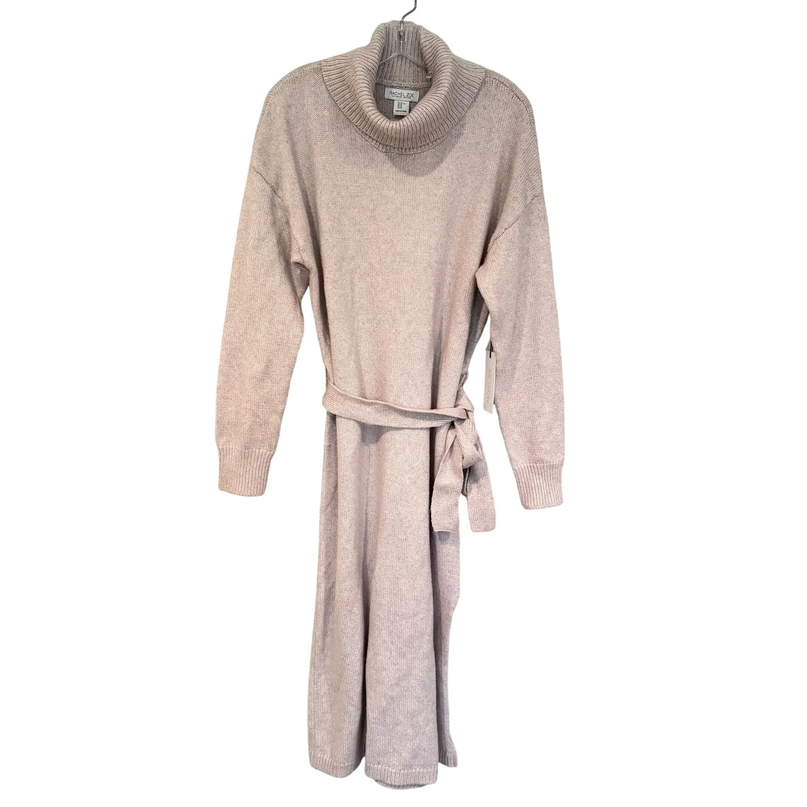 Rachel Zoe Cowl Neck Knit Sweater‎ Dress Womens XL Oatmeal Career Classic Casual - Image 2