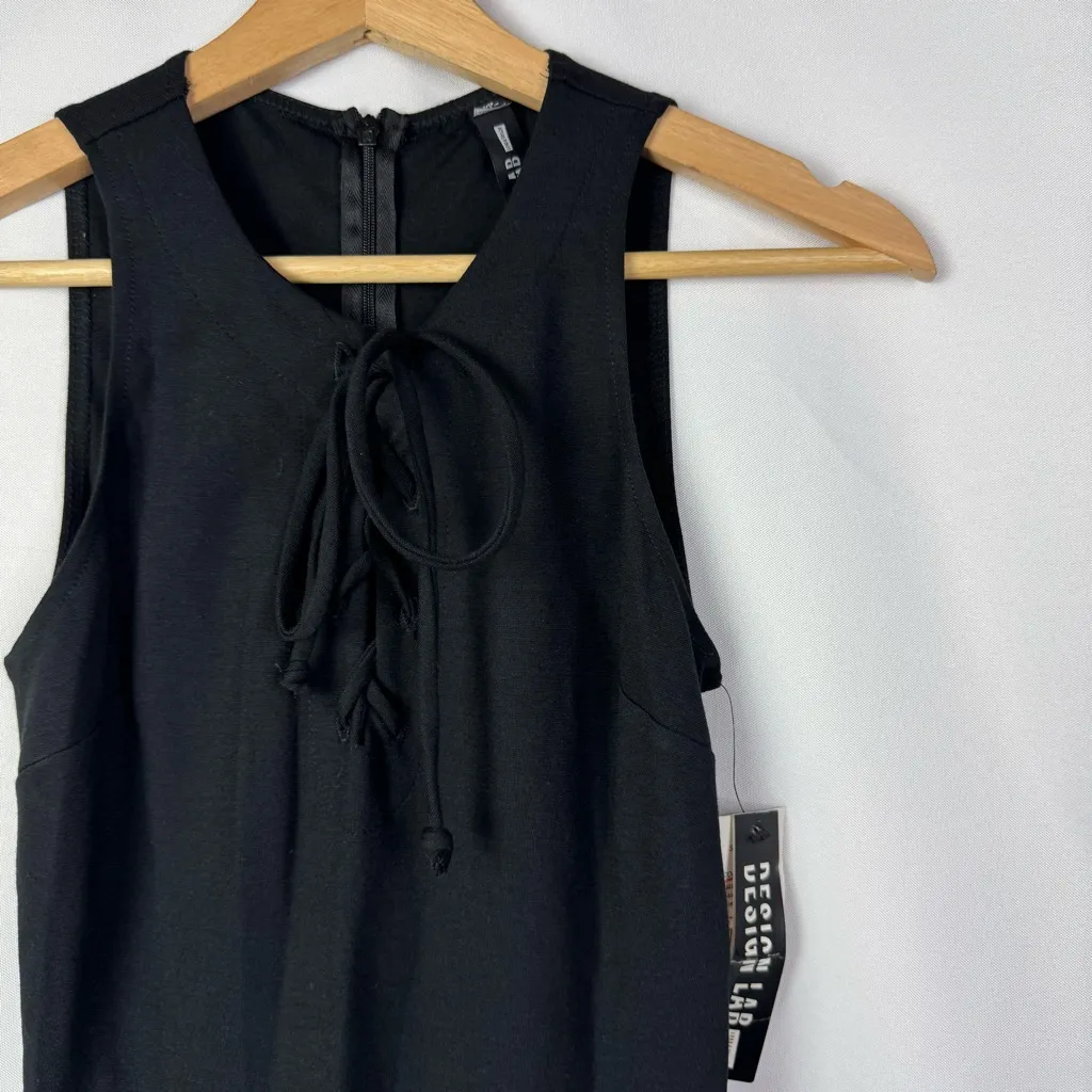 Lord & Taylor Design Lab Black Lace Up Bust Fit & Flare Mini Dress XS - Image 3