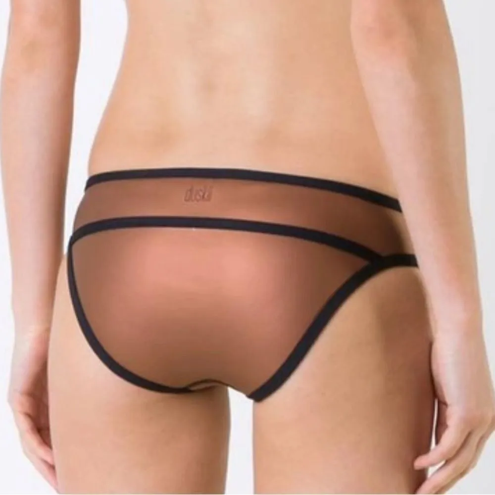 NWT Duskii Neoprene Ochre Bikini Amber Brown Bronze Metallic Set - Image 2