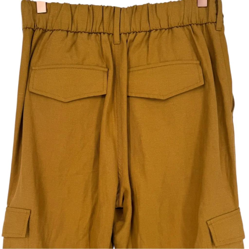 Banana Republic Women's Tencel Linen Cargo Trouser Pants New Bronze Size 4 - Image 6
