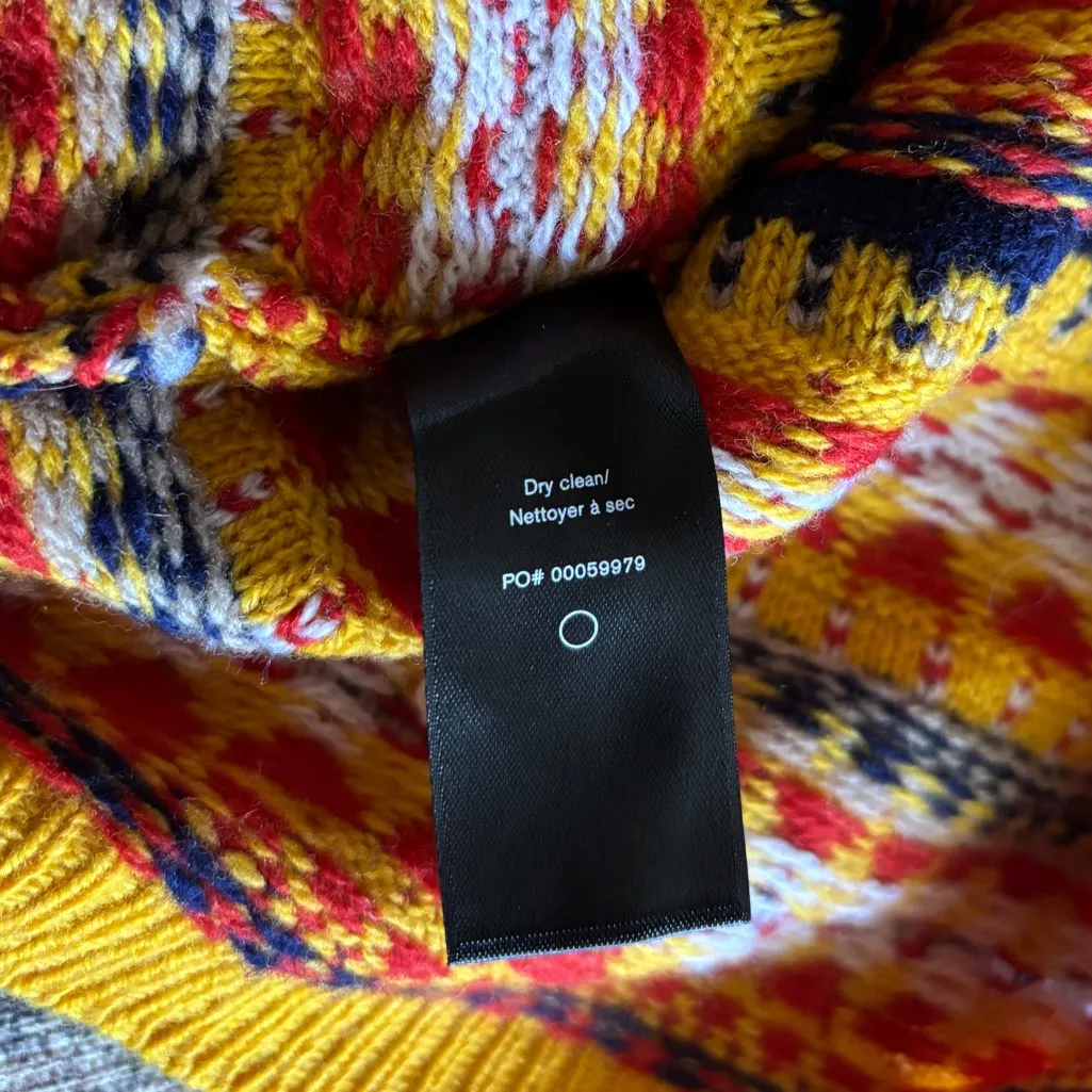 Rag & Bone Willow Fair Isle Yellow Wool Camisole Size L - Image 6