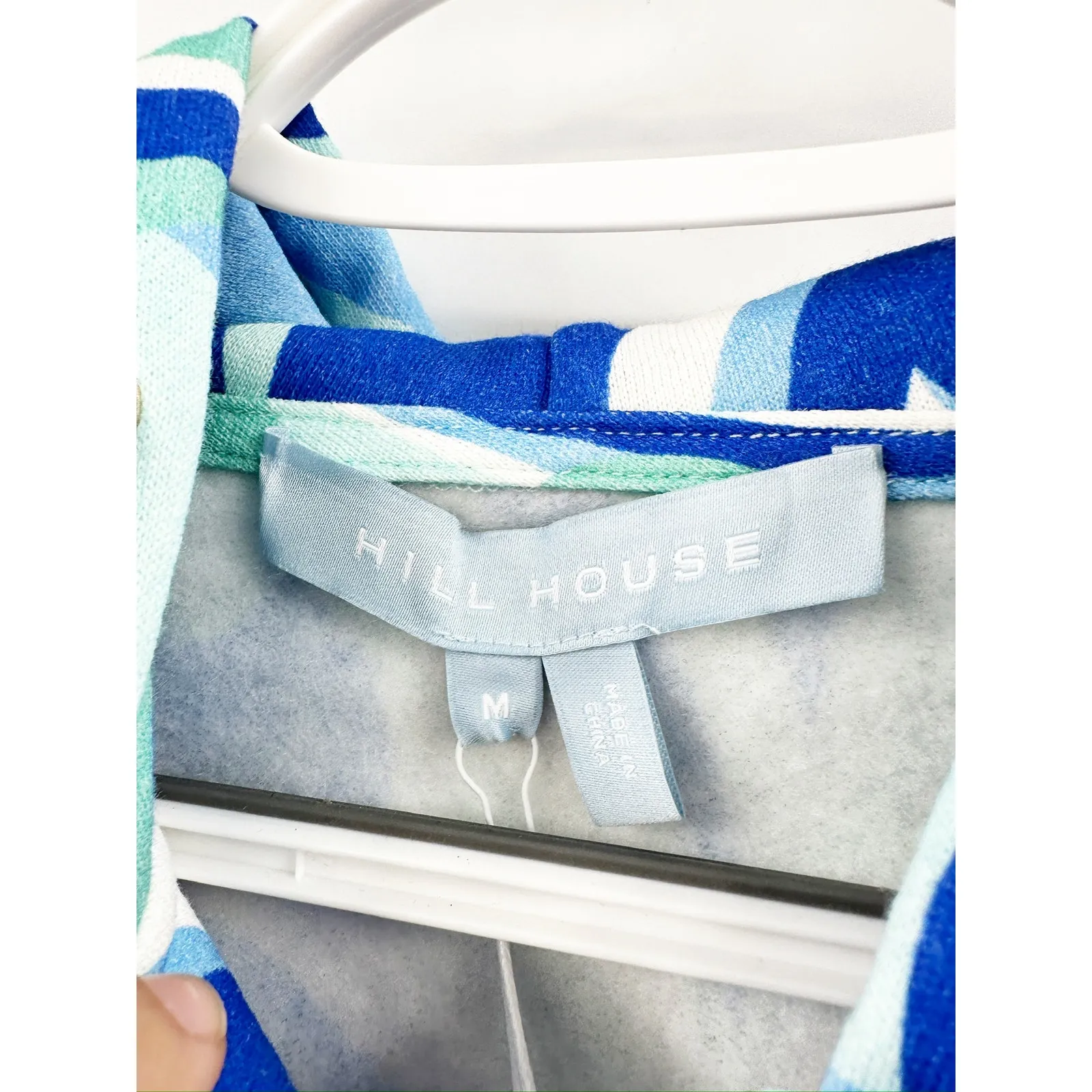 Hill House The Allie Zip-Up Hoodie in Ocean Kaleidoscope Size M NWT - Image 4
