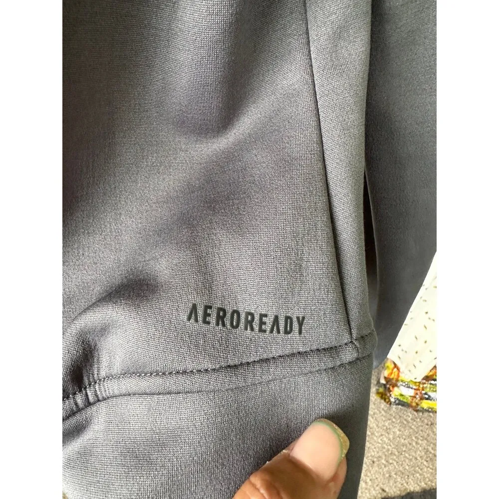 Adidas AEROREADY SAMPLE Crew Neck Front Slit Chest Pocket Pullover Sweatshirt S - Image 7