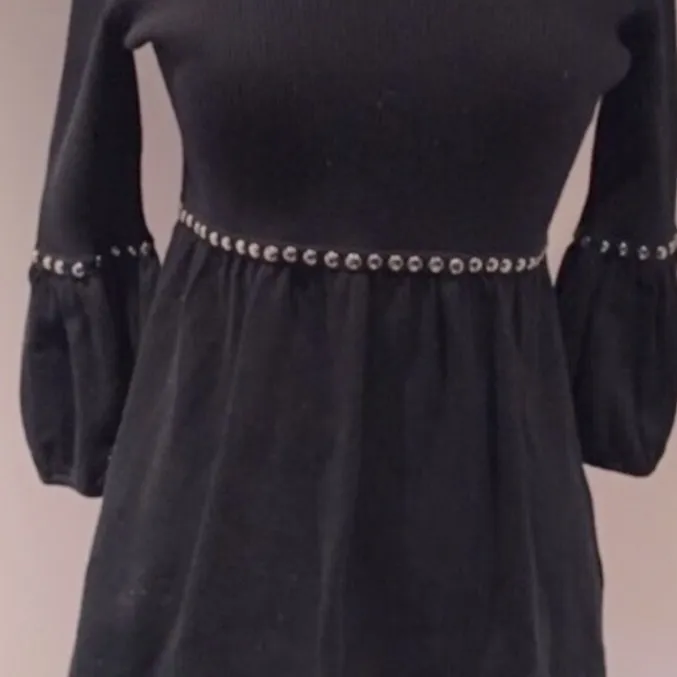 Kenar Black Bell Sleeve Sweater with Stud
Embellishments - Image 4