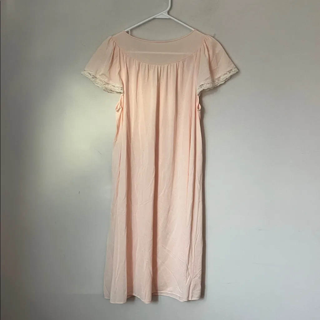 🌸 Vintage Shadowline Pink Lace Nightgown • Soft Girl Cottagecore • S - Image 6