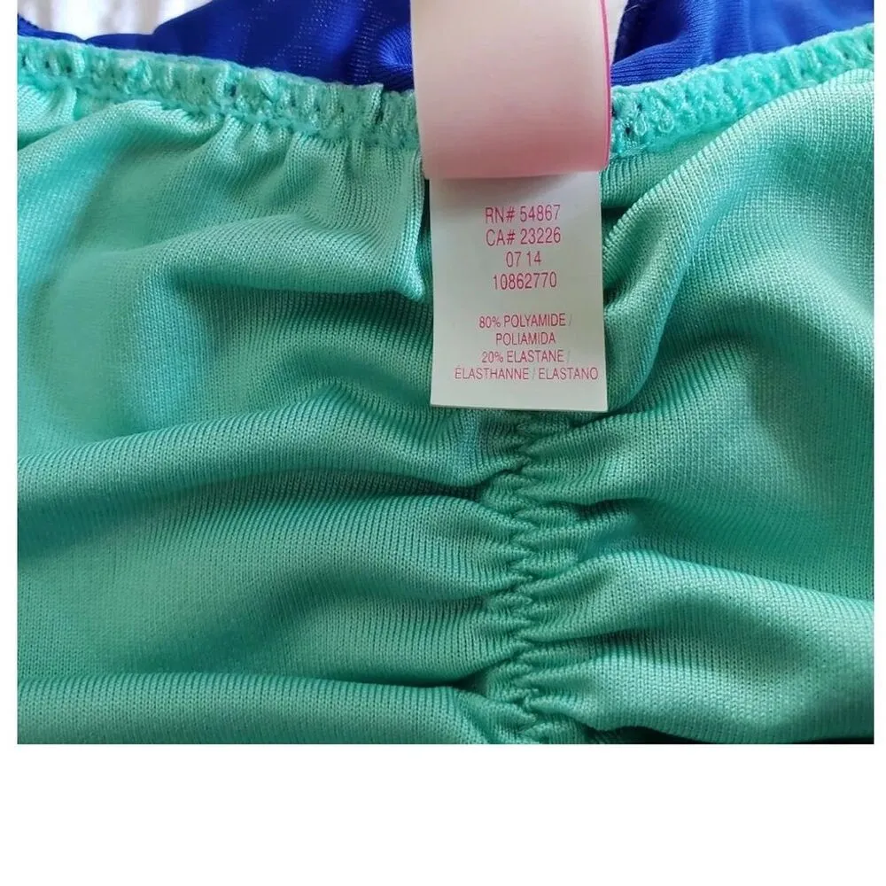 Victoria's Secret  Ruffle Cheeky Bikini Bottom Hot Pink & Blue Size S - Image 7