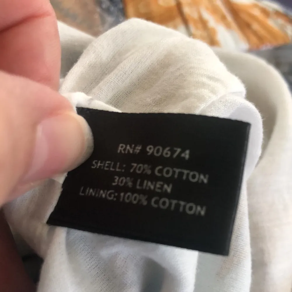 Boston Proper Arizona Patchwork Print Linen Wide Leg Palazzo Pant 12 Resort Wear - Image 11