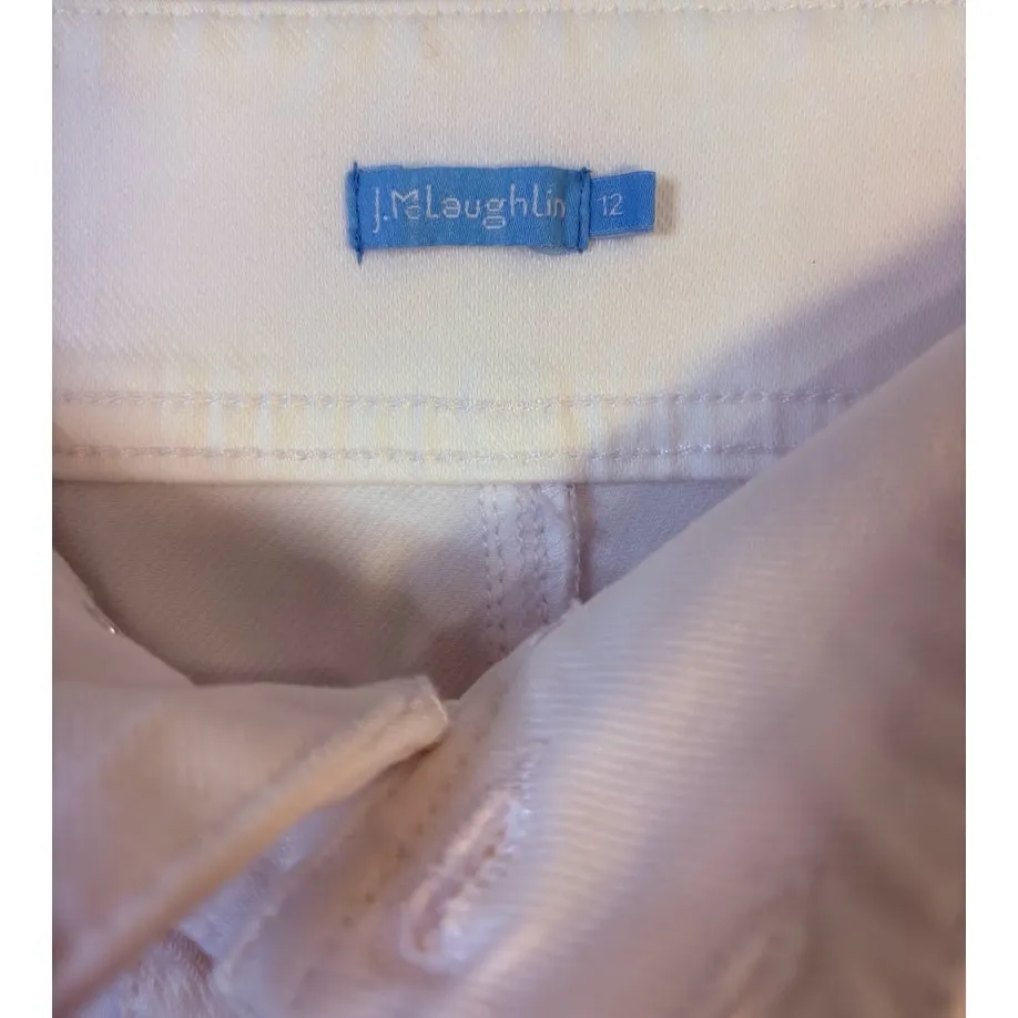 J McLaughlin White High Waist Wide Leg Crop Pants - Size 12 - Image 7