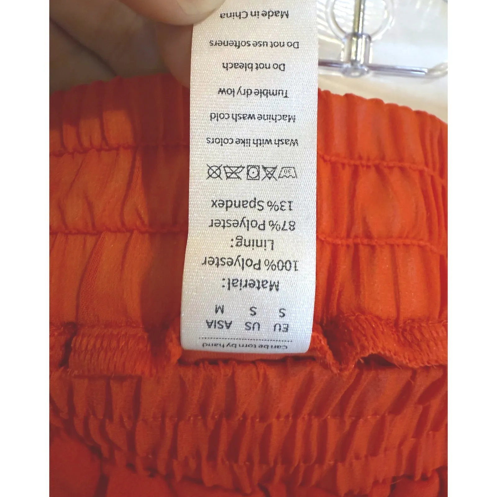 567 Technology Flowy Shorts High Waist Layered‎ Ruffle Hem Red S - Image 4