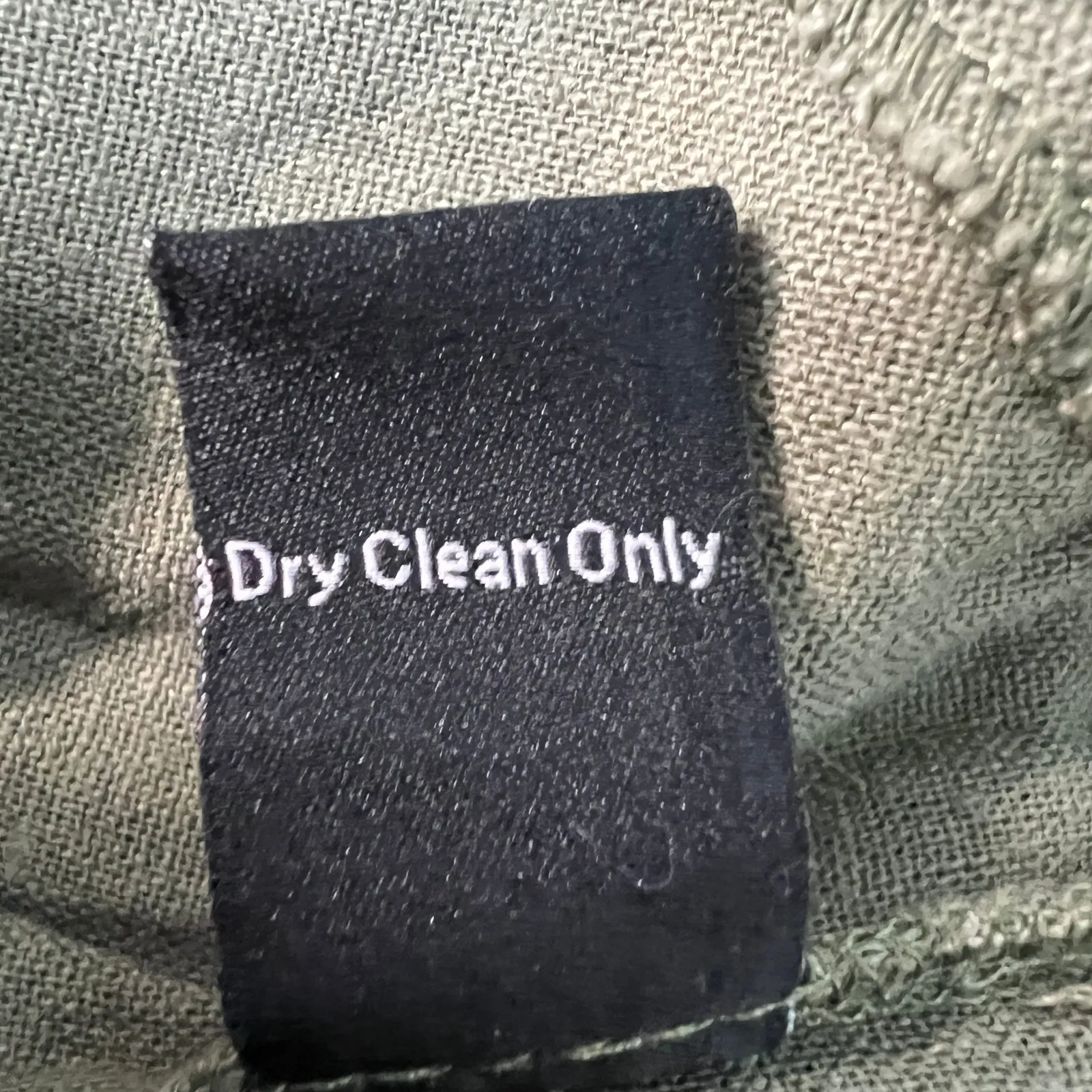 Mine Womens Jacket Medium Cotton Linen Olive Green Minimalist Capsule Beachy - Image 9