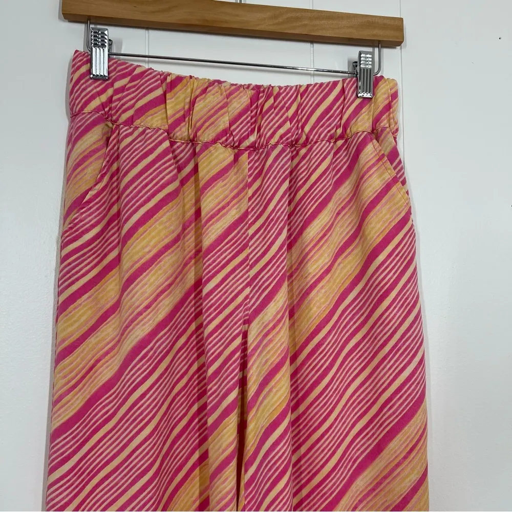 Anthropologie Elevenses Pink Wide Leg Casual Pant - Image 4
