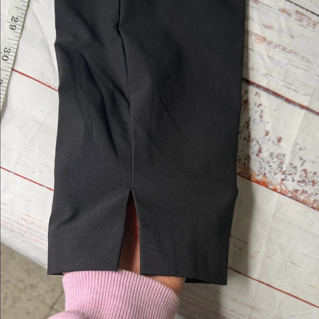 ATHLETA Wander Slim Ankle Pant Black Sz 4 Stretch Back Zip Travel - Image 13