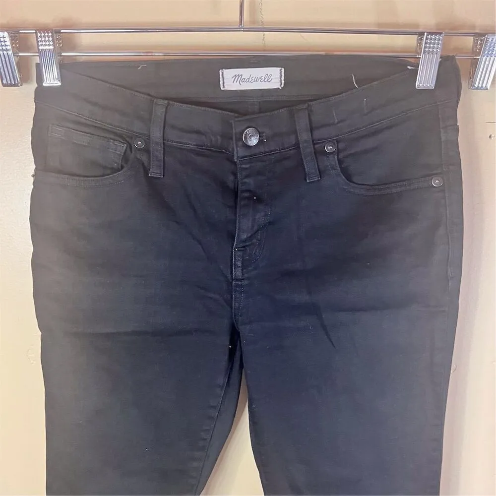 Madewell Women's 8" Skinny‎ Jeans Size 30 Dark Black Denim Streetwear Dark Wash - Image 2