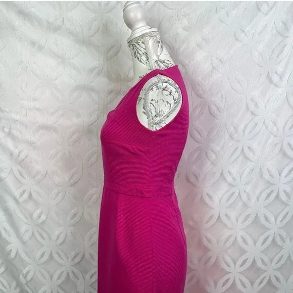 Vintage MaxMara Made In Italy‎ Textured Sleeveless Pink Sheath Dress Size XS - Image 7