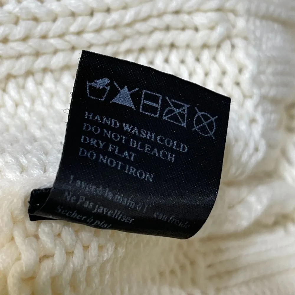 Lucca Couture Women's Cropped Sweater Long Sleeve Cable-Knit Size L Large - Image 8