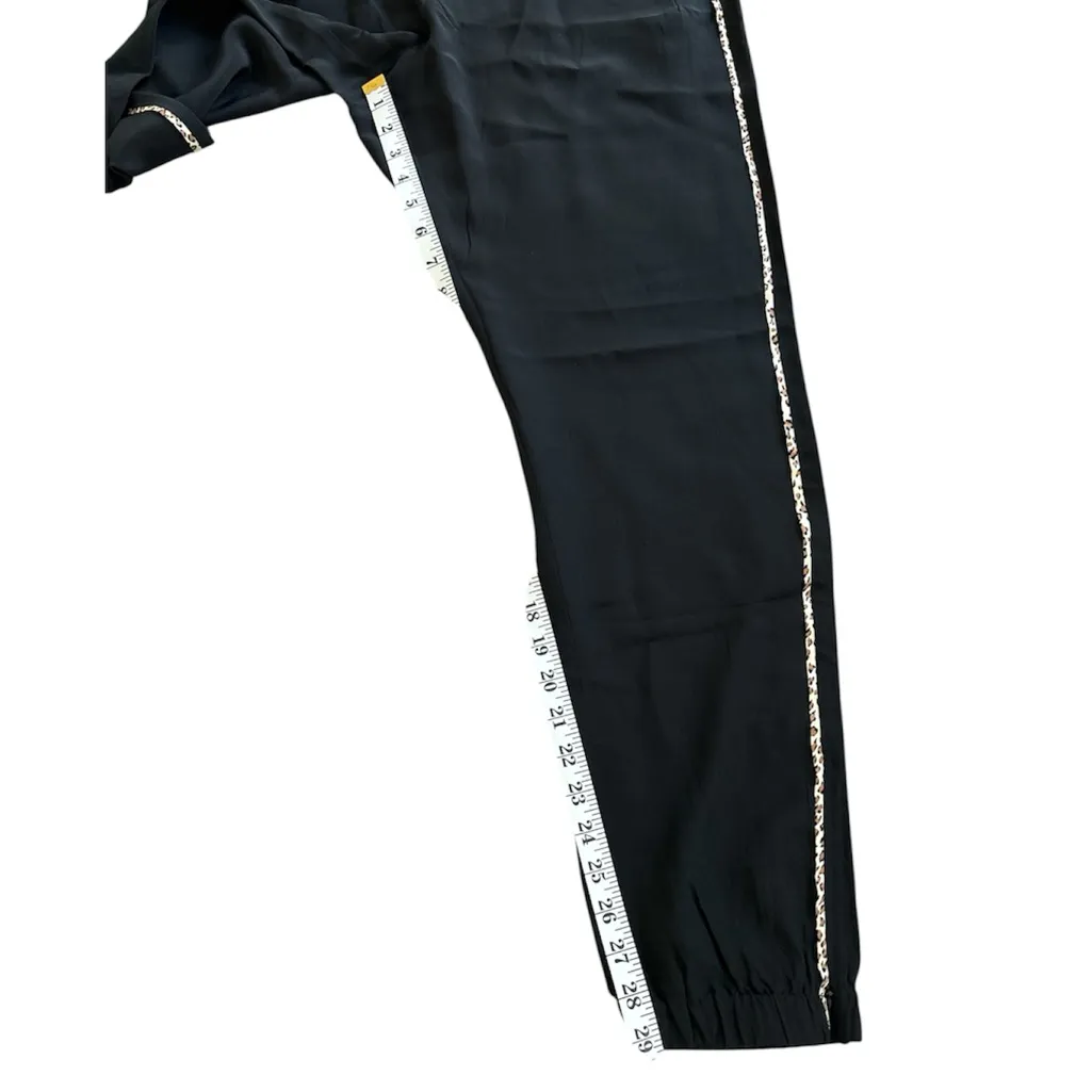 Twelfth Street by Cynthia Vincent silk jogger pants with animal print side L Black Size L - Image 15