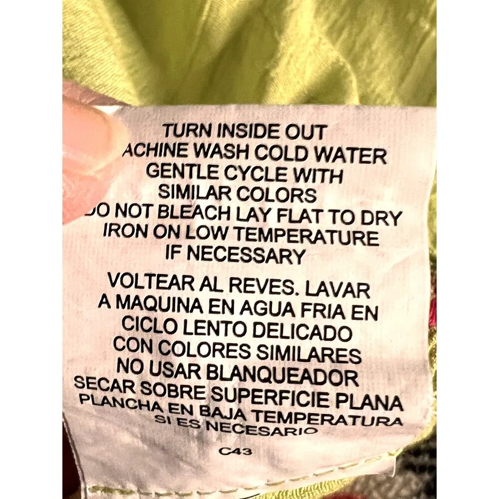 Fig & Flower women's size XL shirt greenish yellow top embroidery cottagecore Green - Image 3