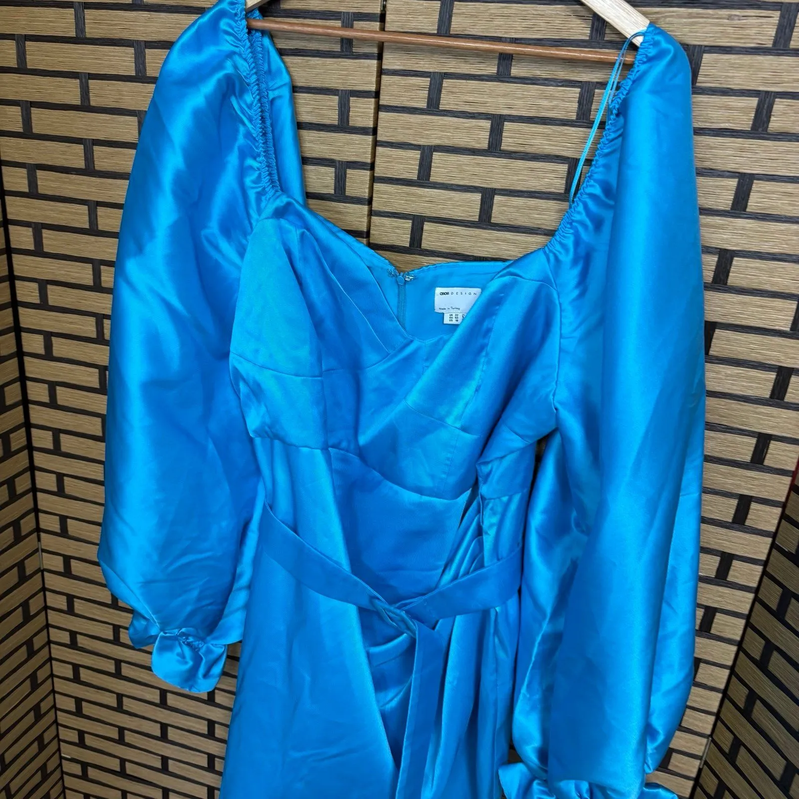 ASOS Curve Blue Belted Dress Size 18‎ - Image 4