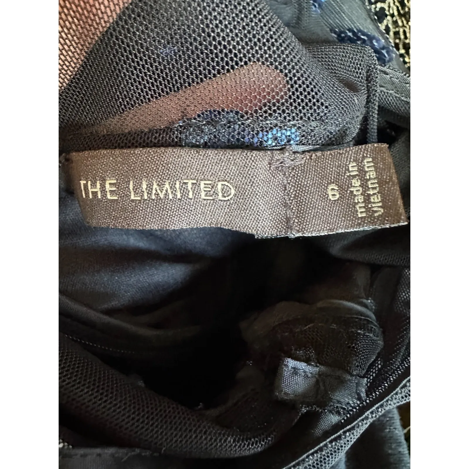 The Limited Sheath Dress 6 Black Blue‎ Sequin Mesh Overlay Cocktail Party Glam - Image 7