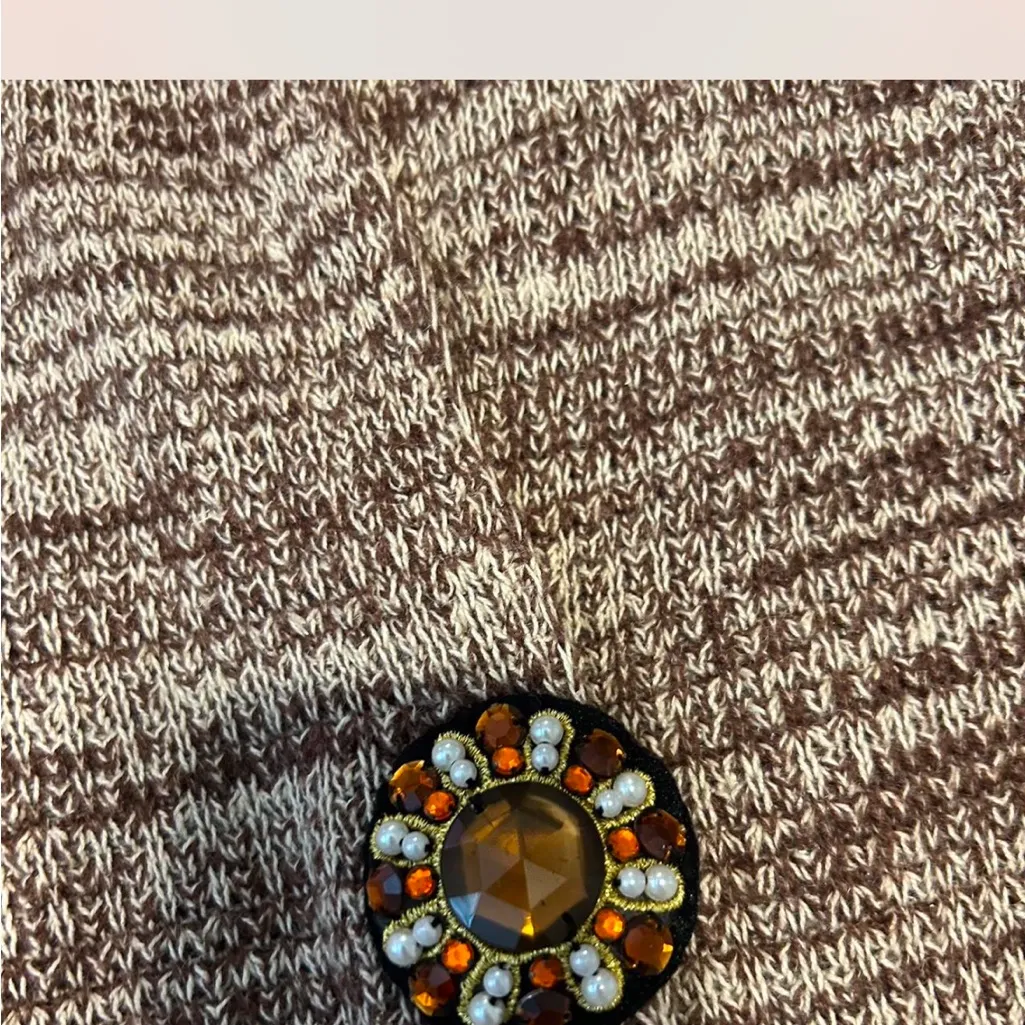 Vtg Storybook knits sweater cardigan • embroidered flowers • decorative buttons - Image 6