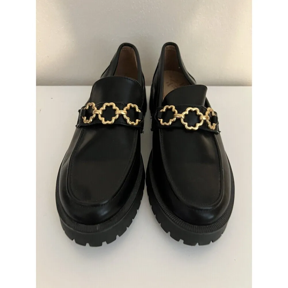 Sam & Libby Chunky Remi Platform Loafer Gold Chain Y2K 90s Style Size 9.5 NEW - Image 2