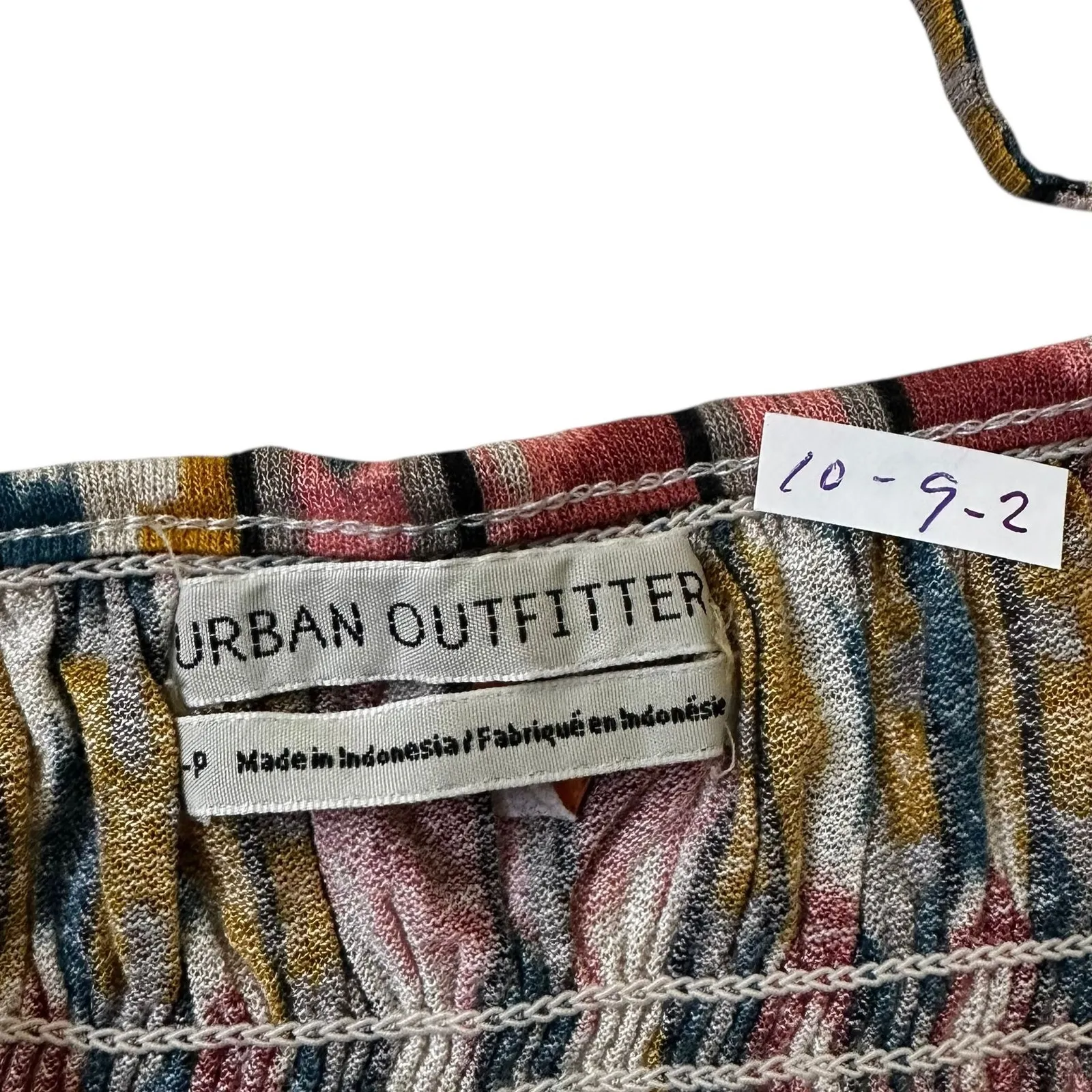 Urban Outfitters Multicolor Smocked Crop Top Women's Size Small | 10-9-2 - Image 4