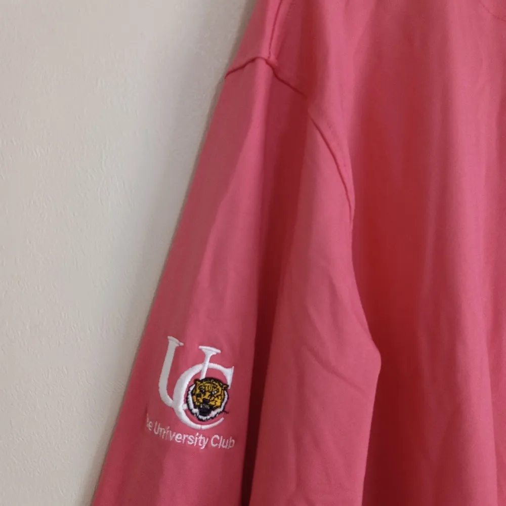 FootJoy L LSU University Club Quarter Zip Golf Pullover in Grapefruit Pink Size L - Image 6