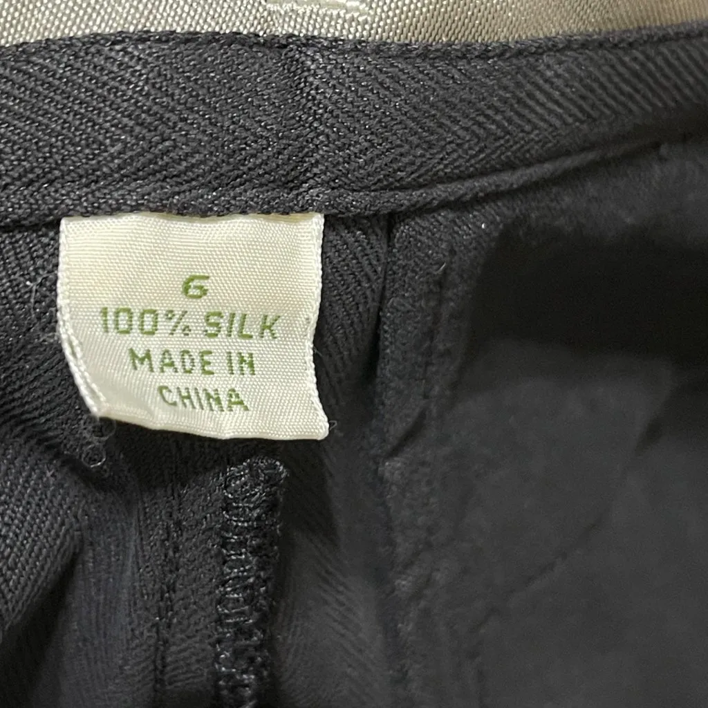 New Tommy Bahama Women's Shorts Silk Black Size 6 Pleated 6" Inseam - Image 4