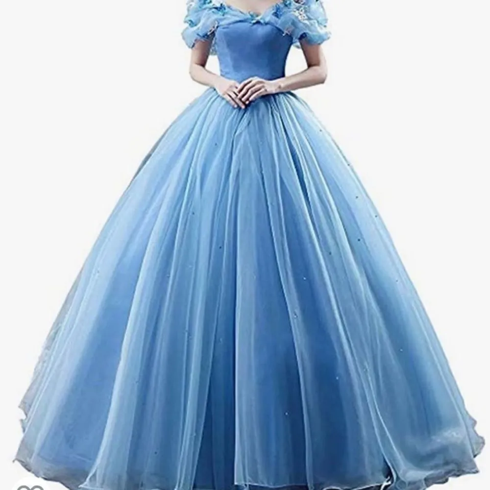 Women’s Blue Fairy Tale Prom Party Dress Butterflies Corset Back Size 10 NWT Blue - Image 10