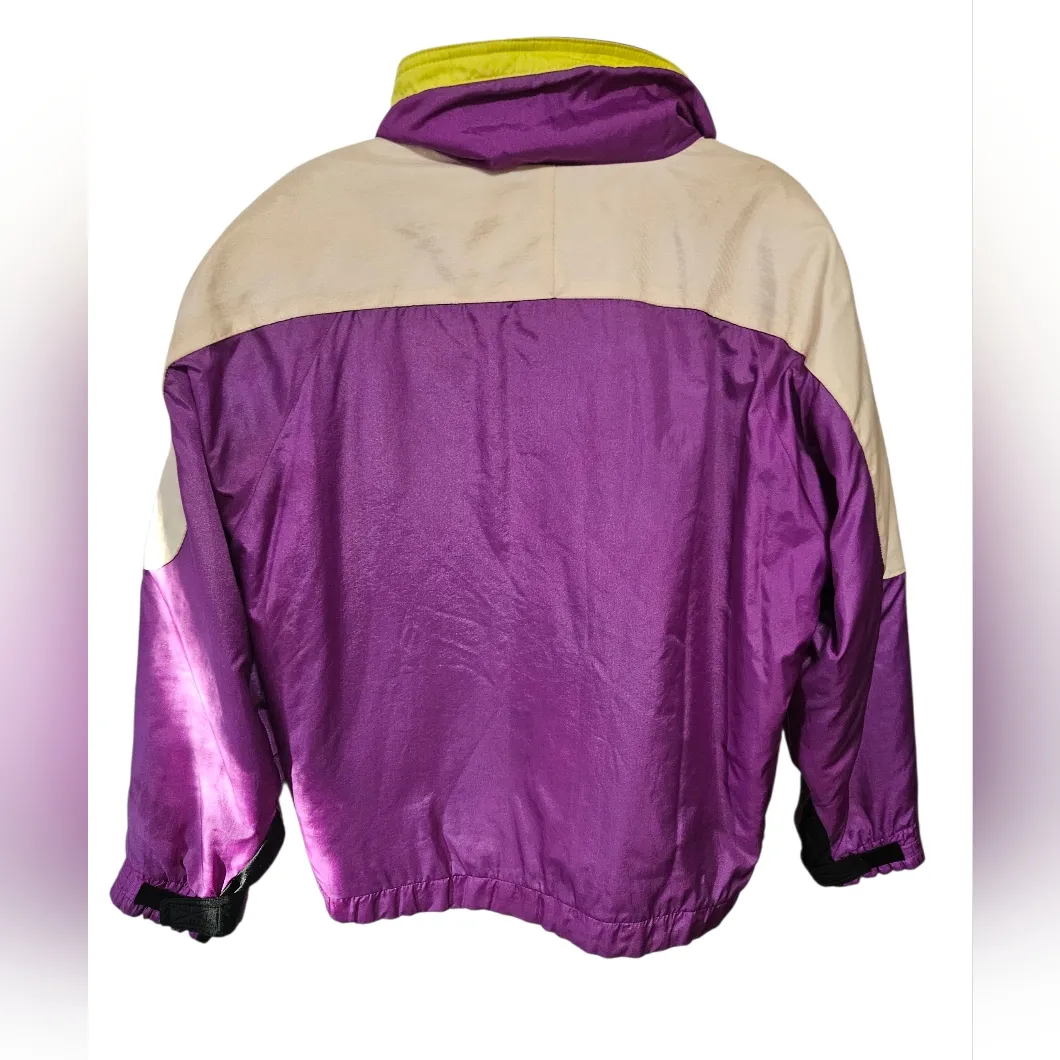 Women's Purple and Cream Ski Jacket Size M - Image 2