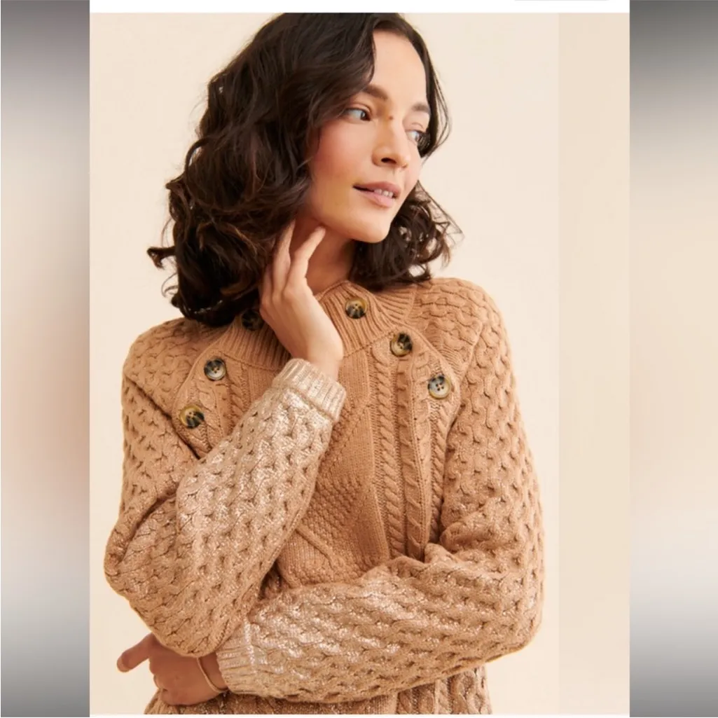 Pilcro Anthropologie Cable Knit Fisherman Tunic Dress Size XS - Image 3