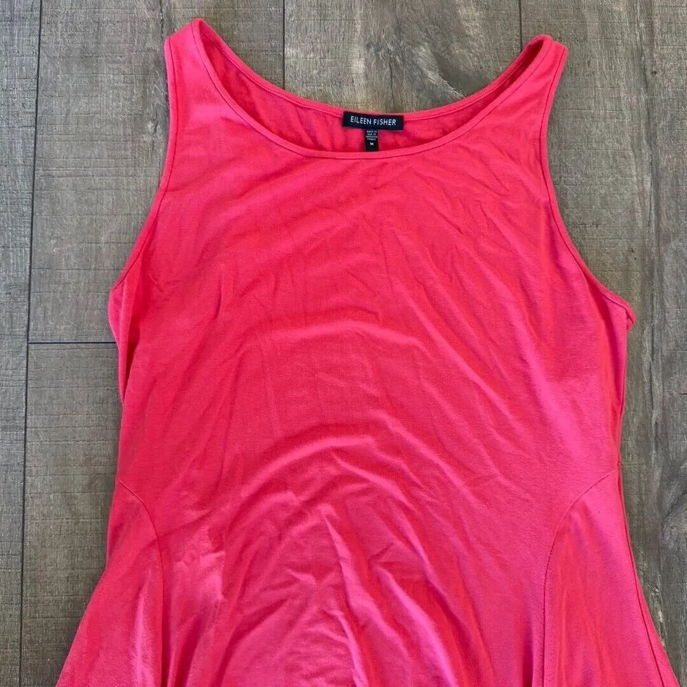 Eileen‎ Fisher Women's Pink Sleeveless Asymmetric Hem Dress Size M - Image 6