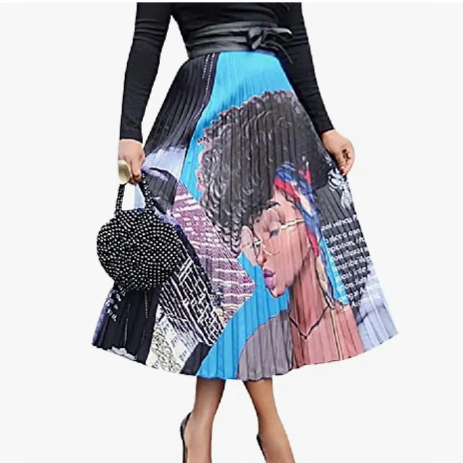 ThusFar Women's Graffiti Pleated Elastic Waist A - Image 4