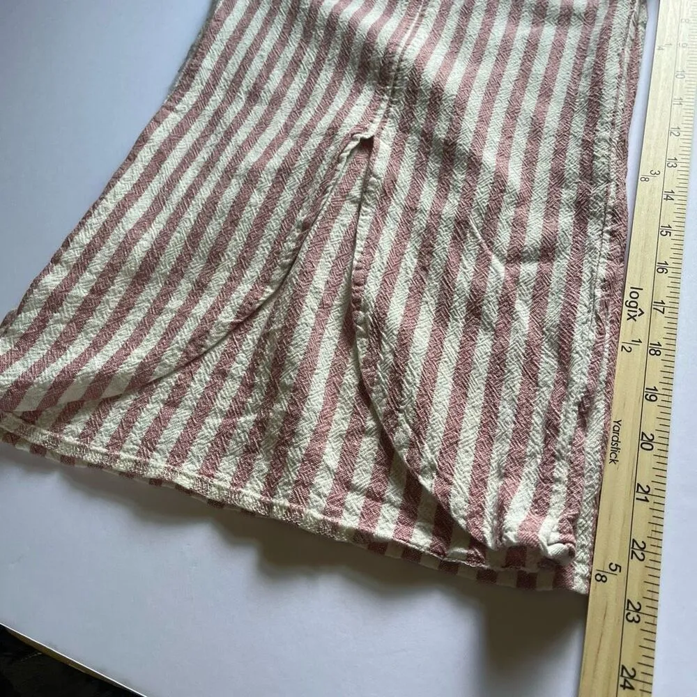 Royalty size L linen blend wide leg cropped pants - Image 4